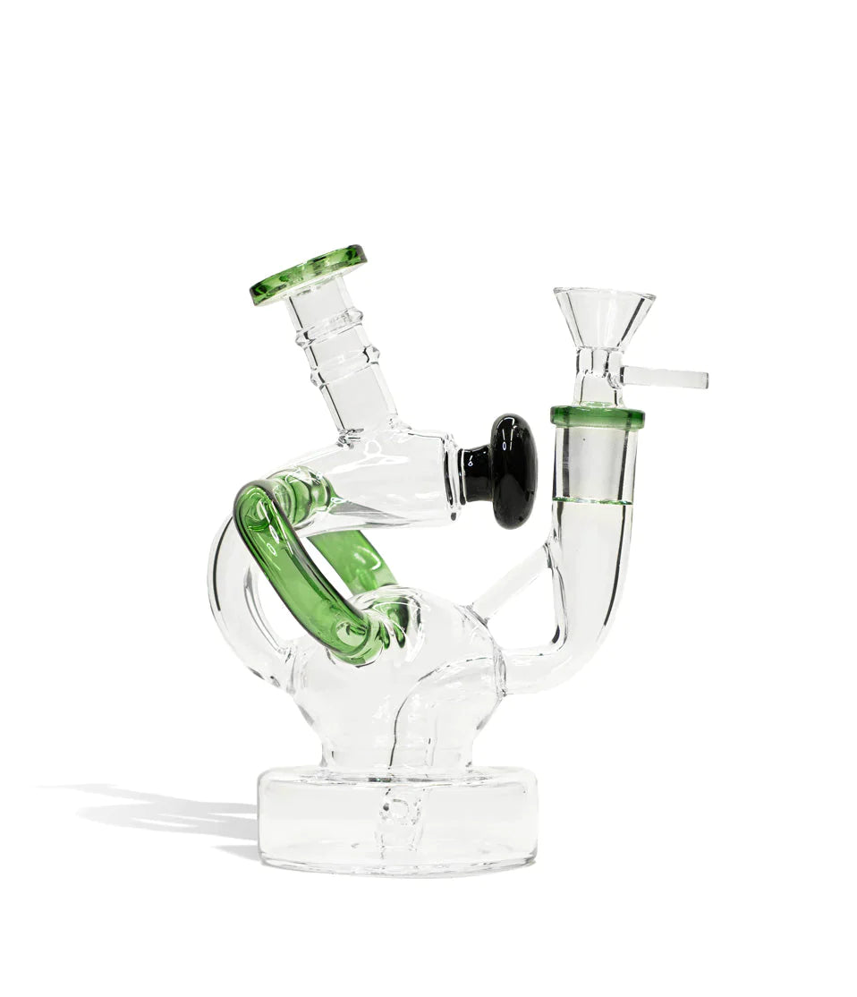6IN Recycler Oil Rig With 14MM Bowl Cannabis Accessories Lighter USA Green  
