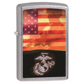 Zippo Lighter - USMC Flag Soldier Zippo Zippo   