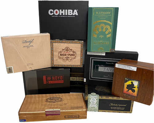 10 Premium Empty Cigar Boxes Smoking Accessories Lighter USA 10 Wooden Boxes  