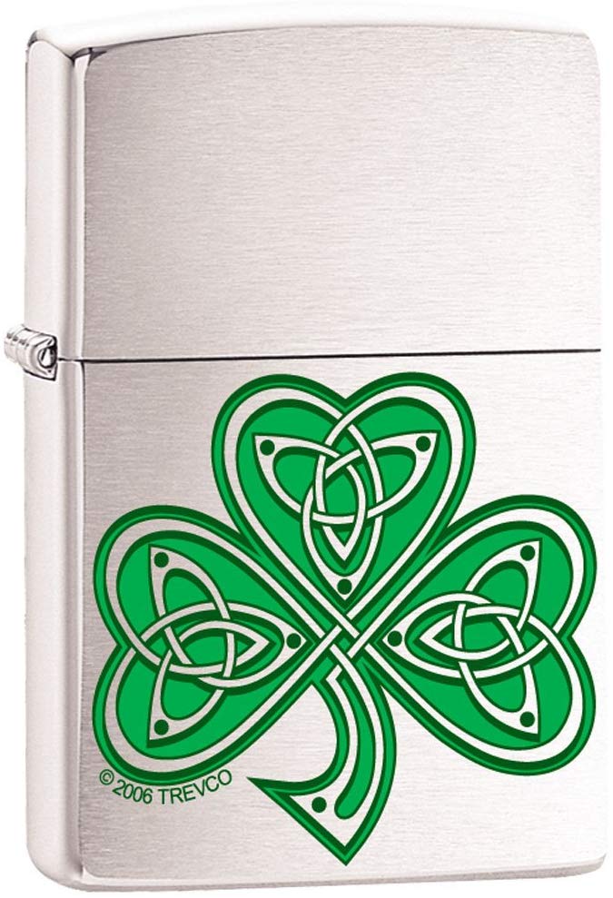 Zippo Lighter - Celtic Shamrock Clover Knot Zippo Zippo   