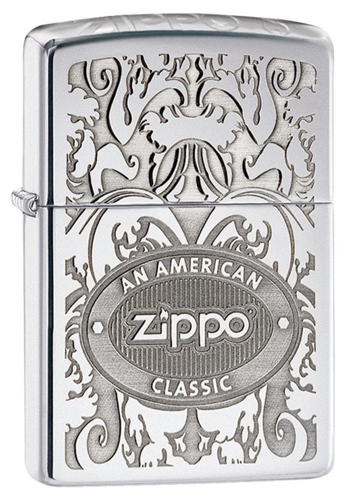 Zippo Lighter - An American Zippo Classic Crown Stamp High Polish Chrome Zippo Zippo   
