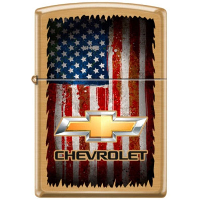 Zippo Lighter - Chevy Bowtie w/ Flag Zippo Zippo   