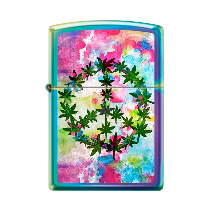 Zippo Lighter - Peace Pot Leaf Zippo Zippo   