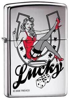 Zippo Lighter - Lucky Pinup Zippo Zippo   