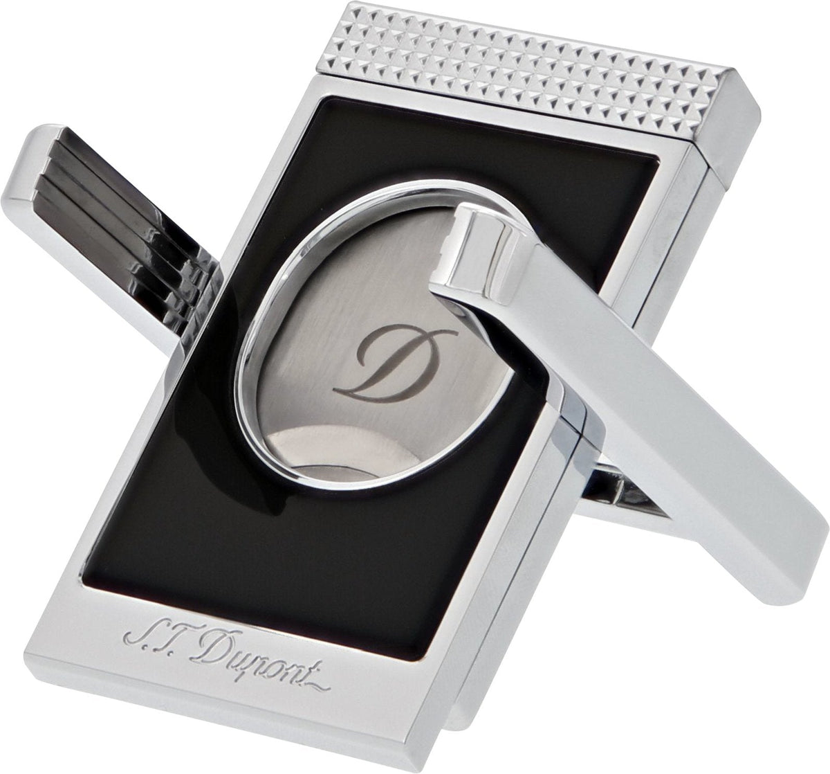 S.T. Dupont Cigar Cutter Stand - Black & Chrome Smoking Accessories S.T. Dupont   