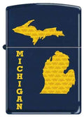 Zippo Lighter - State of Michigan Blue Matte Zippo Zippo   