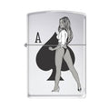 Zippo Lighter - Very Lucky Ace Hi Polish Chrome Zippo Zippo   
