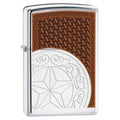 Zippo Lighter - Star Concho High Polish Chrome Zippo Zippo   