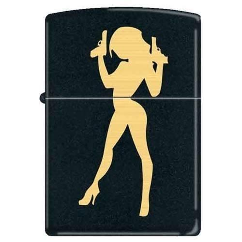 Zippo Lighter - Big Guns Black Matte Zippo Zippo   