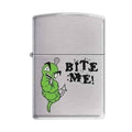 Zippo Lighter - Bite Me!  Brushed Chrome Zippo Zippo   