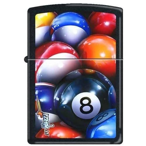 Zippo Lighter - Mazzi 8-Ball Black Matte Zippo Zippo   