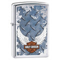 Zippo Lighter - Harley Davidson Diamond Plate High Polish Chrome Zippo Zippo   