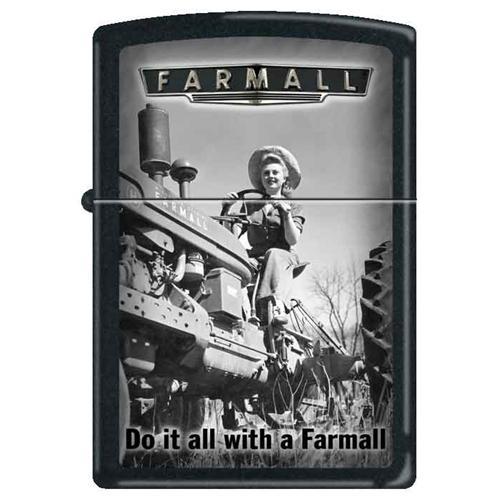 Zippo Lighter - Do It All With A Farmall Black Matte Zippo Zippo   