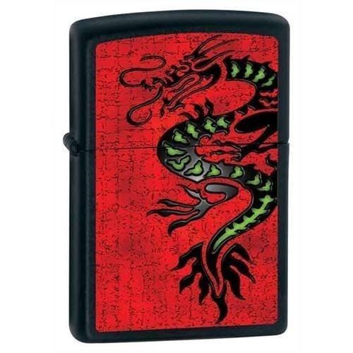 Zippo Lighter - Dragon Black Matte Zippo Zippo   