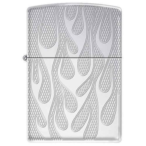 Zippo Lighter - Deep Carved Flames Heavy Walled Armor Zippo Zippo   