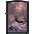 Zippo Lighter - Blaylock The Lone Bull Elk Black Matte Zippo Zippo   