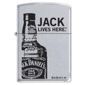 Zippo Lighter - Jack Lives Here Satin Chrome Zippo Zippo   