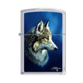 Zippo Lighter - Picken's Wolf Satin Chrome Zippo Zippo   