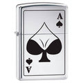 Zippo Lighter - Ace of Spades Bodacious High Polish Chrome Zippo Zippo   