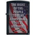 Zippo Lighter - Right to Bear Arms Black Matte Zippo Zippo   