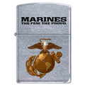 Zippo Lighter - Marines The Few. The Proud. Street Chrome Zippo Zippo   