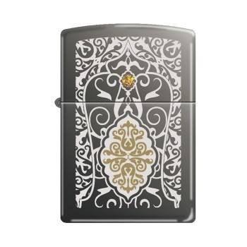 Zippo Lighter - Filigree Topaz Swarovski Black Ice Zippo Zippo   