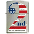 Zippo Lighter - 2nd Amendment Brush Chrome Zippo Zippo   
