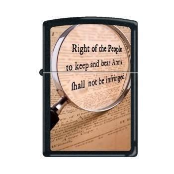Zippo Lighter - Right of the People Black Matte Zippo Zippo   