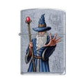 Zippo Lighter - Wizard with Staff Street Chrome Zippo Zippo   