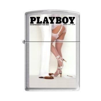 Zippo Lighter - Playboy Cover August 1978 Brushed Chrome Zippo Zippo   