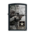 Zippo Lighter - Army Soldier Black Matte Zippo Zippo   