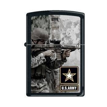 Zippo Lighter - Army Soldier Black Matte Zippo Zippo   