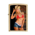 Zippo Lighter - Sexy Cowgirl Gold Dust Zippo Zippo   