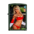 Zippo Lighter - Sexy Blonde in Dugout Green Matte Zippo Zippo   