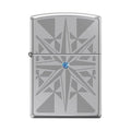 Zippo Lighter - Star w/ Blue Swarovski Crystal High Polish Chrome Zippo Zippo   