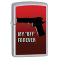Zippo Lighter - My BFF Forever Satin Chrome Zippo Zippo   