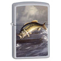 Zippo Lighter - Bass by Blaylock Satin Chrome Zippo Zippo   
