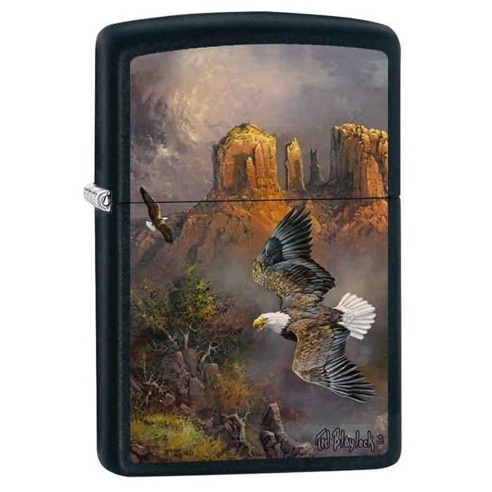 Zippo Lighter - Sedona Serenade Eagle Black Matte Zippo Zippo   
