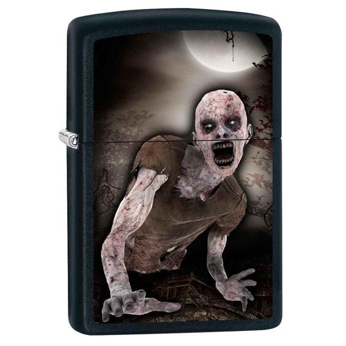 Zippo Lighter - Zombie & Moon Black Matte Zippo Zippo   