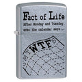Zippo Lighter - WTF Fact of Life Street Chrome Zippo Zippo   
