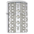 Zippo Lighter - Playboy High Polish Chrome Armor w/ Swarovski Crystal Zippo Zippo   