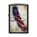 Zippo Lighter - USA Soaring Eagle Black Matte Zippo Zippo   