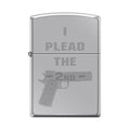 Zippo Lighter - I Plead The 2nd High Polish Chrome Zippo Zippo   