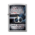 Zippo Lighter - The Door Was Locked For Your Protection Satin Chrome Zippo Zippo   