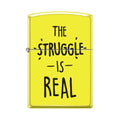 Zippo Lighter - The Struggle is Real Neon Yellow Zippo Zippo   