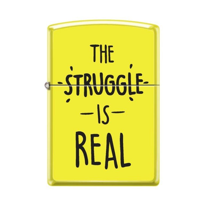 Zippo Lighter - The Struggle is Real Neon Yellow Zippo Zippo   