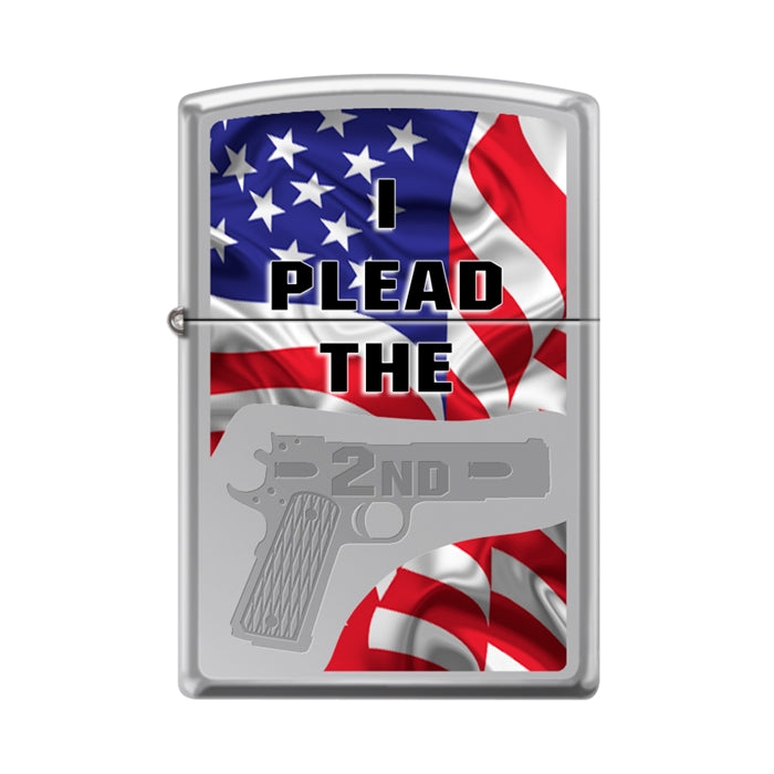 Zippo Lighter - I Plead the 2nd High Polish Chrome Zippo Zippo   
