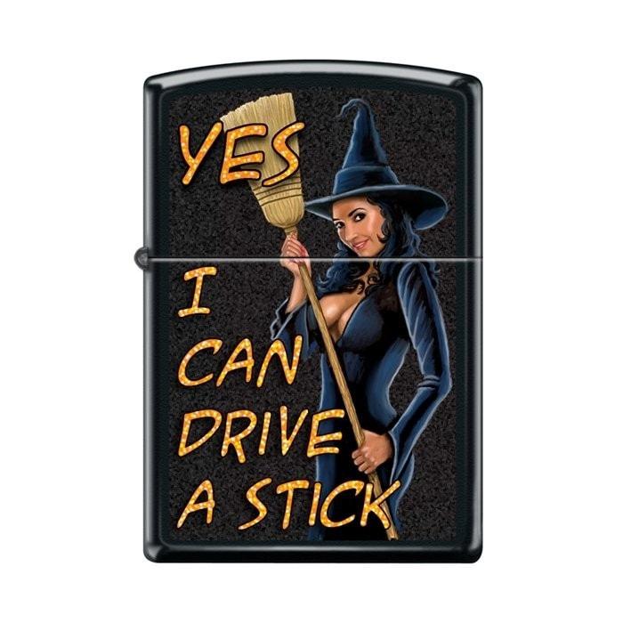 Zippo Lighter - Yes I Can Drive A Stick Black Matte Zippo Zippo   