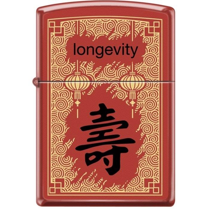Zippo Lighter - Longevity Red Matte Zippo Zippo   