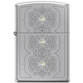 Zippo Lighter - Rotary 3 Stone Hi Polished Chrome Zippo Zippo   